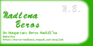 madlena beros business card